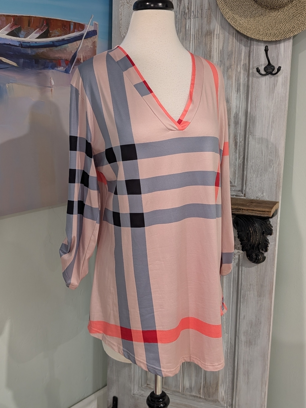 Amaryllis Striped V-Neck Tunic